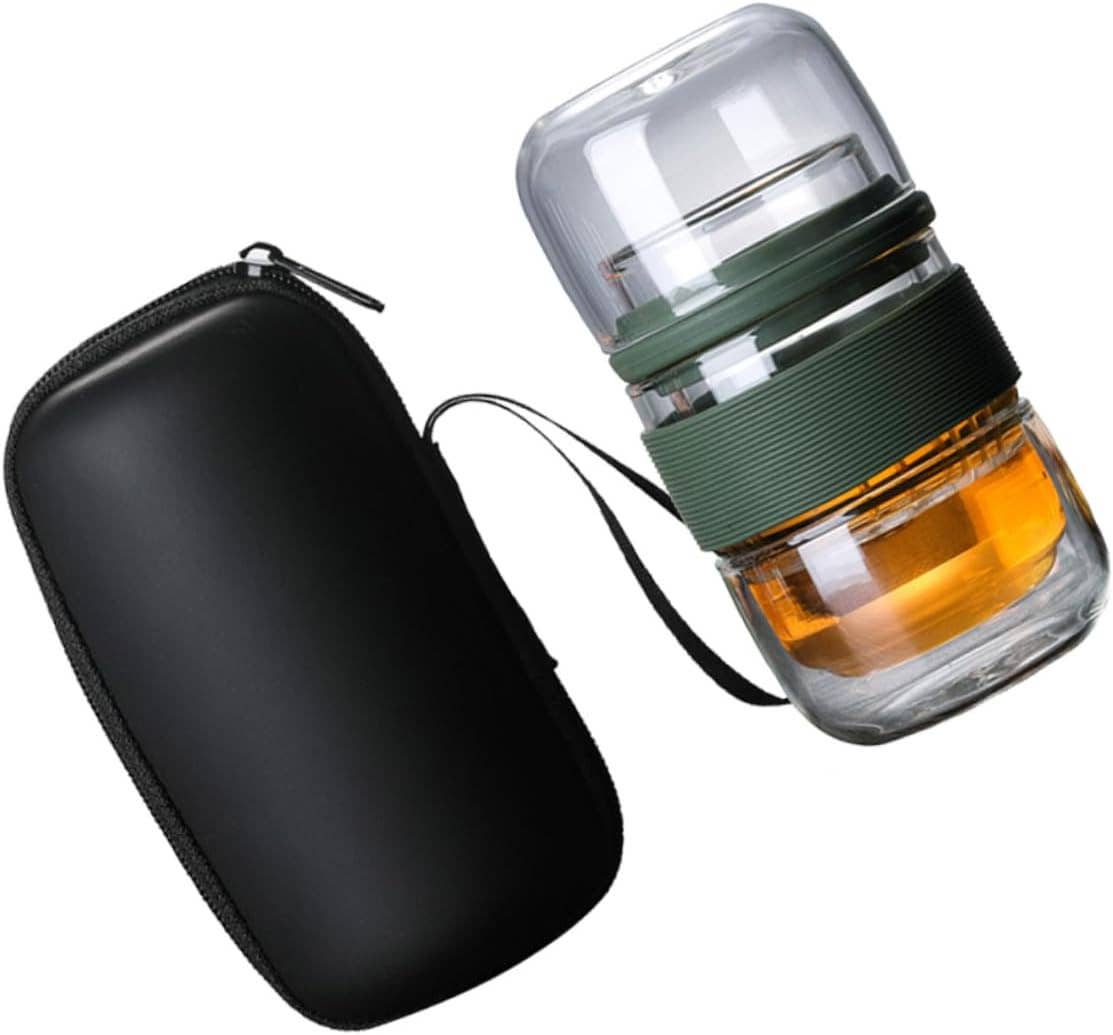 VIGOR - Wholesale Tea Set - Portable Travel Tea Set with Carrying Case Glass Teapot and 6