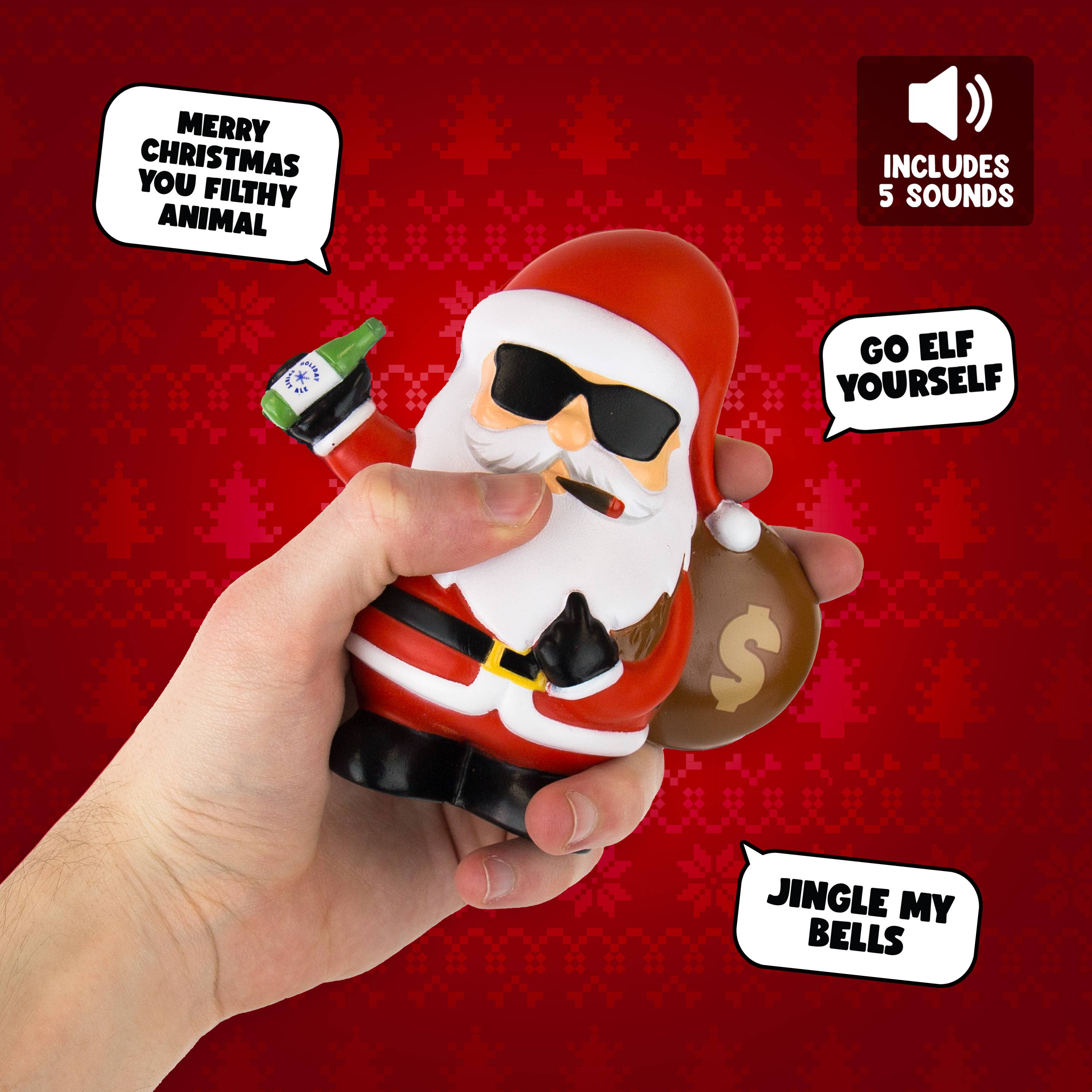 Gift Republic – wholesale Gag gift/novelty gift – BAD SANTA STRESS RELIEVER2
