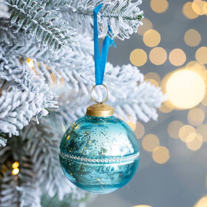 D3" Christmas Ornament - Mirror Blue for wholesale by A&B Home Group Inc.