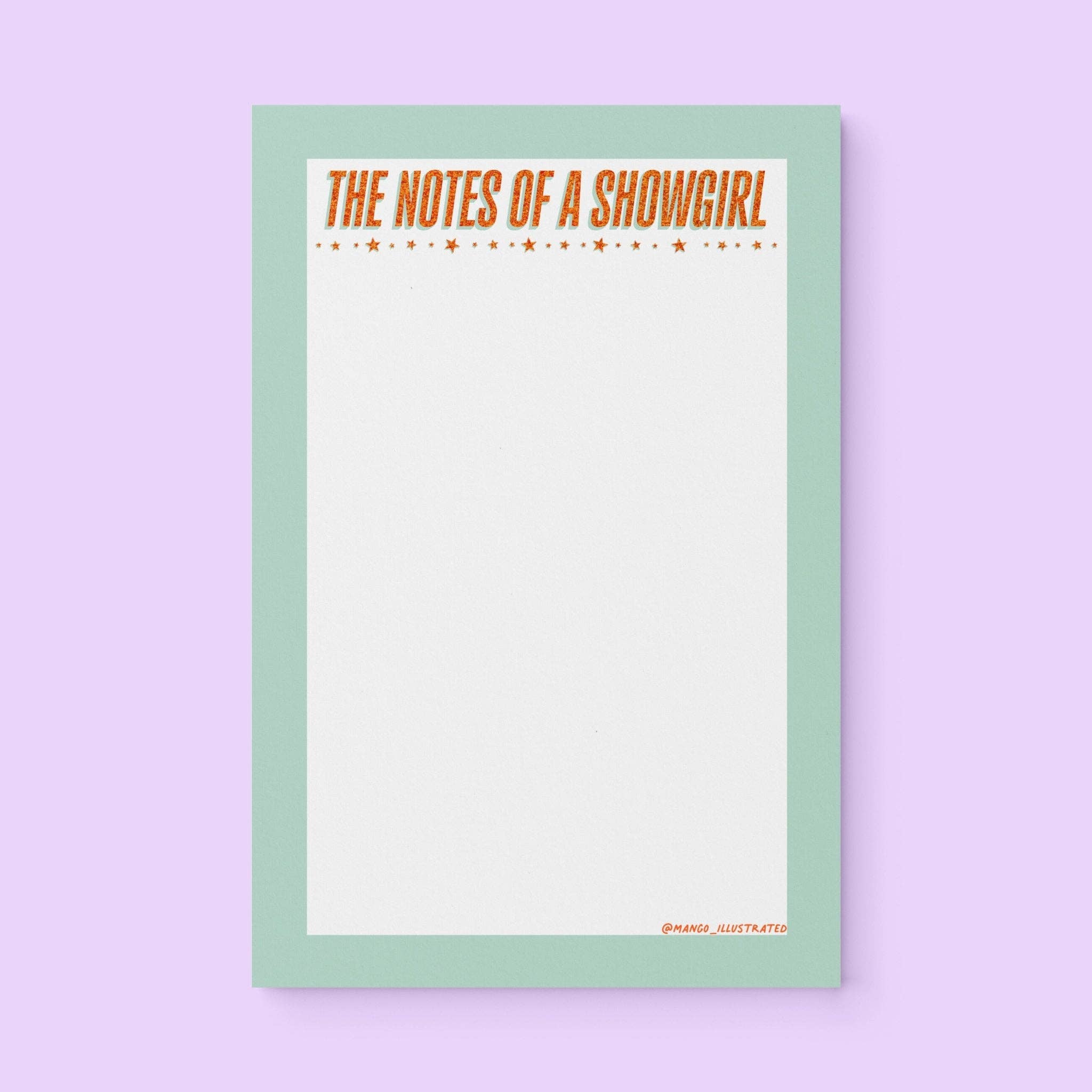 MangoIllustrated - Wholesale Notepad - The Notes of a Showgirl notepad1