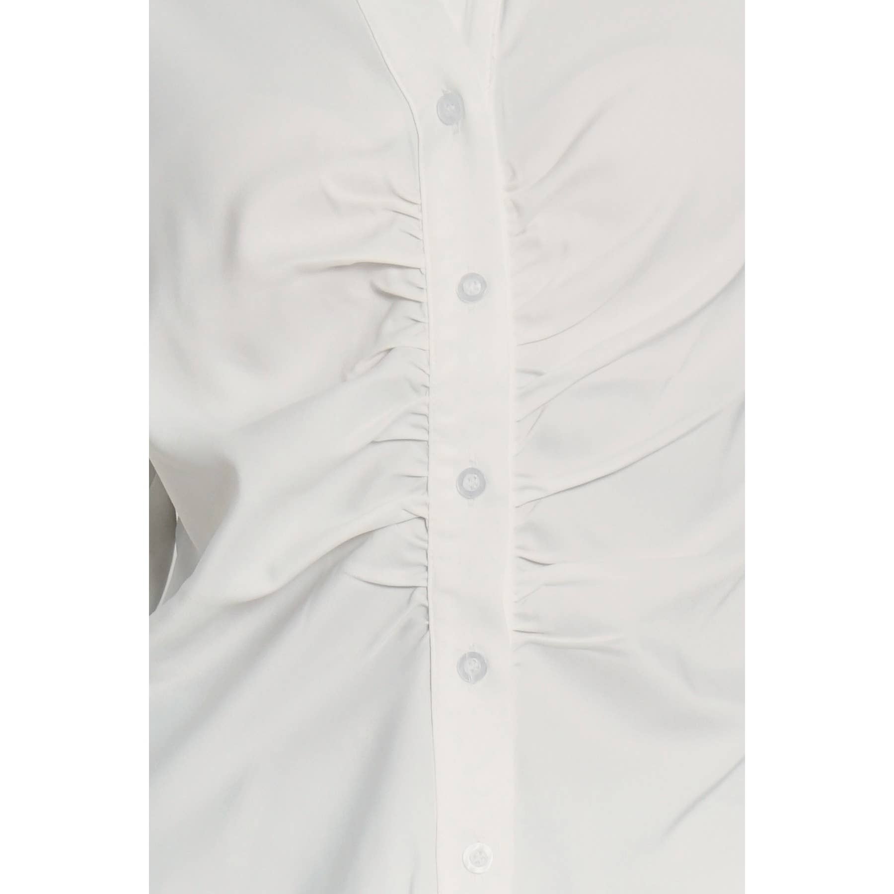 Sans Souci – Camisa com botões no colarinho – Mulher por atacado – CAMISA COM BOTÕES DE CETIM FRANZIDO11