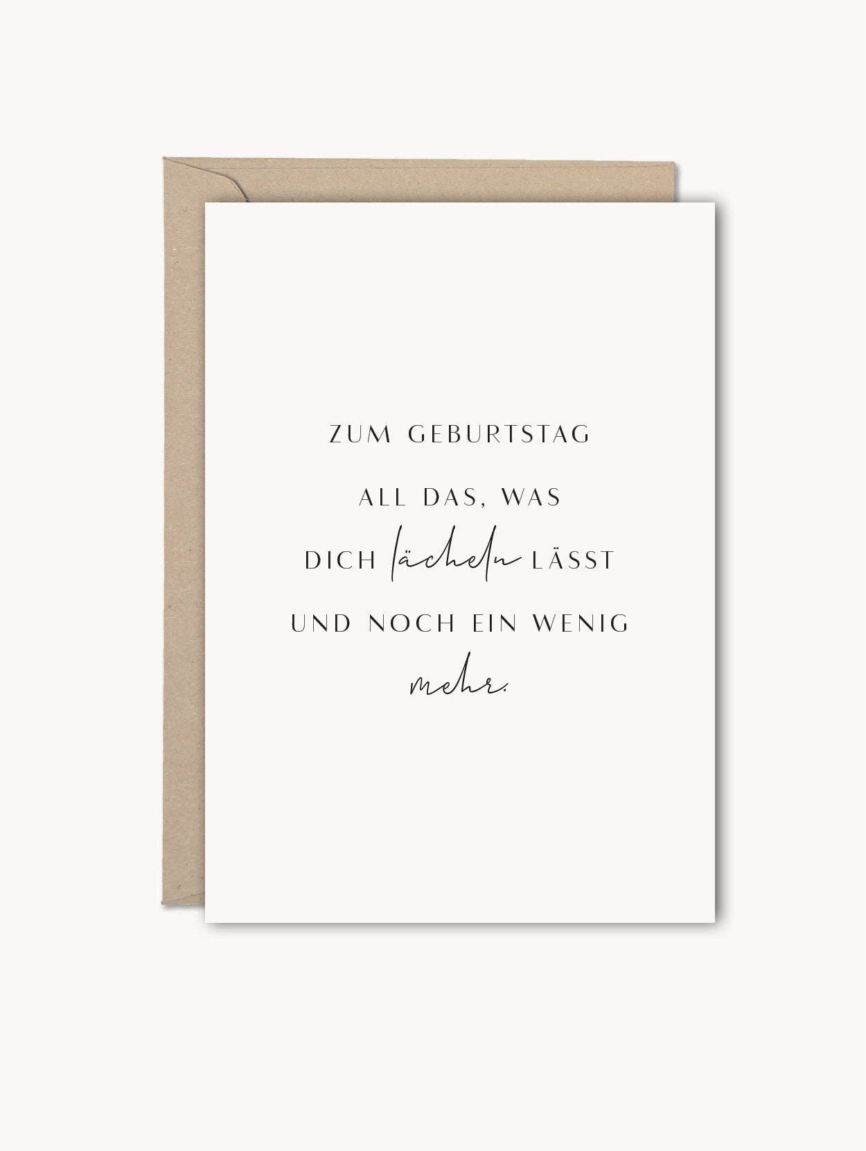 NORDEULE – wholesale Födelsedagskort – Gratulationskort "På födelsedagen: Allt som får dig att le och lite mer."1