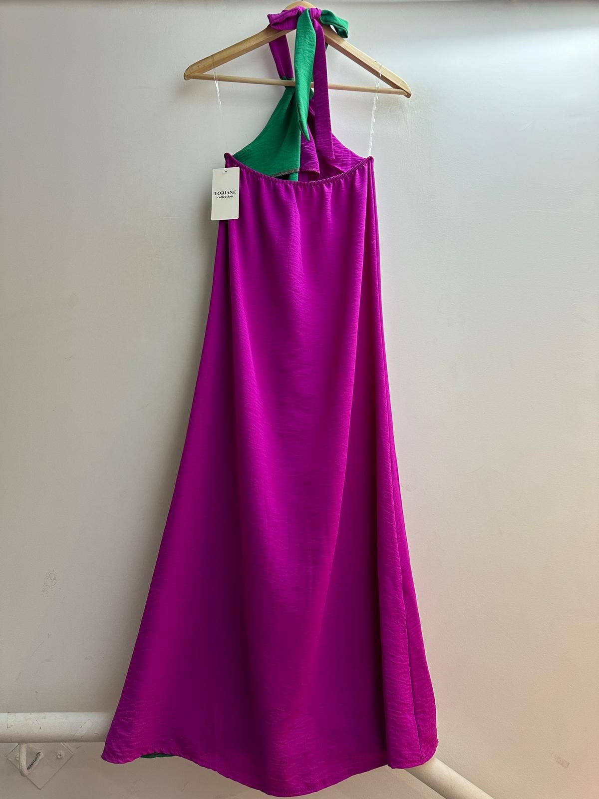 LORIANE - Wholesale Dress - Women's - 9593 One size bicolor long dress 5