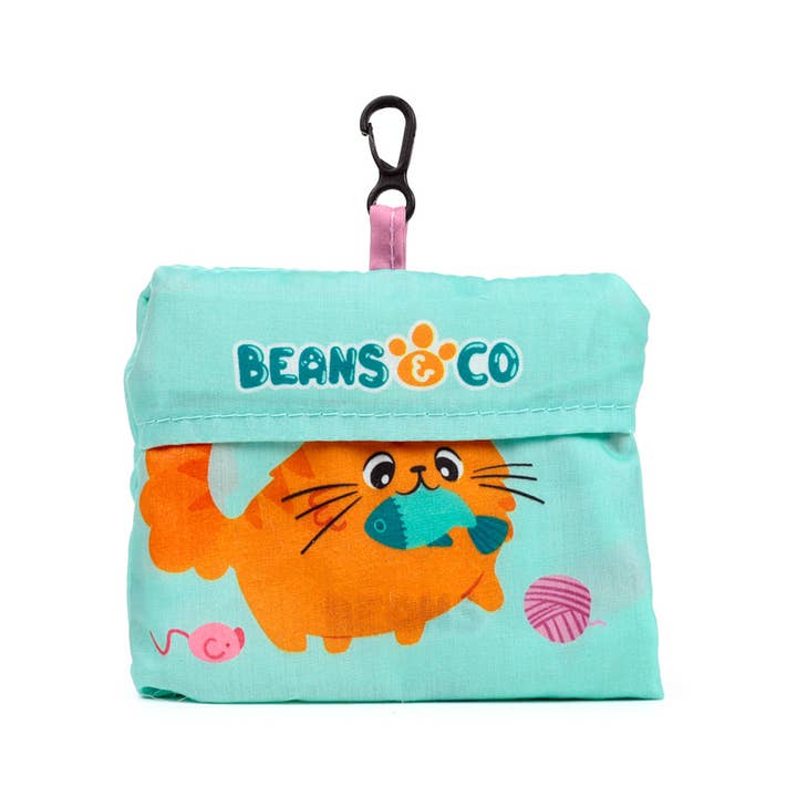 Puckator EU - Wholesale Grocery/Shopping Bag - Foldable Reusable RPET Shopping Bag Beans & Co Cats2