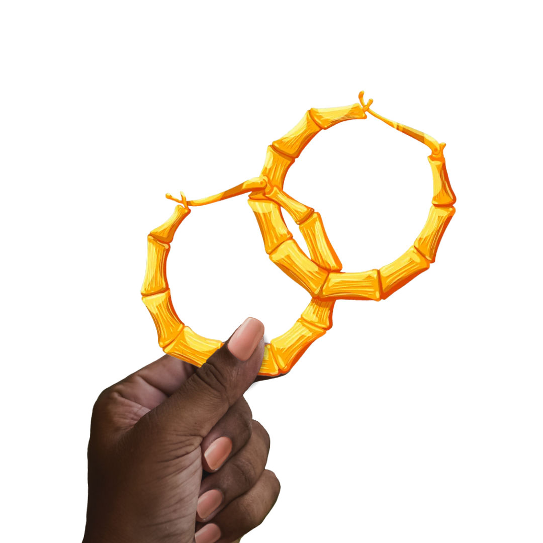 CheerNotes Greeting Cards & Stationery - Wholesale Sticker - Bamboo Hoop Clear Stickers | Door Knocker Earrings | 90s Era2