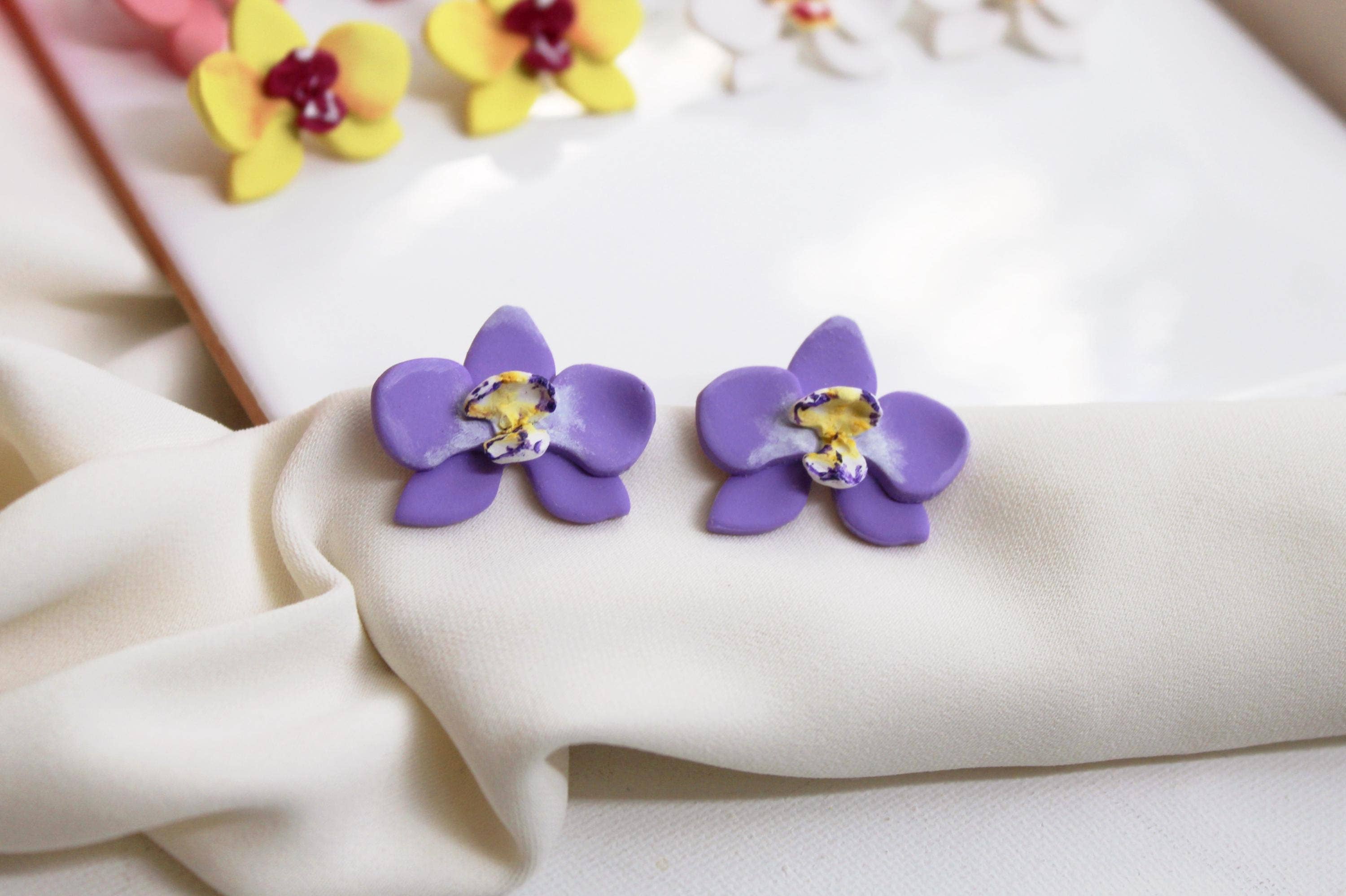 Studio Niani - Wholesale Stud/Post Earrings - Orchid Earrings, Stud Earrings, Botanical Bridal Jewelry1
