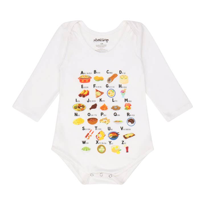 Alphabet Long Sleeve Bodysuit for wholesale by Mixed Up Clothing
