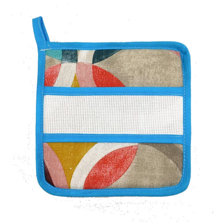 Almatex srl - Wholesale Kitchen Storage/Organizer - RITMO kitchen potholders square cm.20x20 or round diameter cm.19 with a band for embroidery12