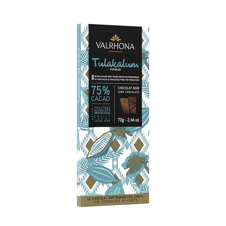 Valrhona Tulakalum 75% Pur Origine Dark Chocolate Bar for wholesale by Favuzzi (Canada)