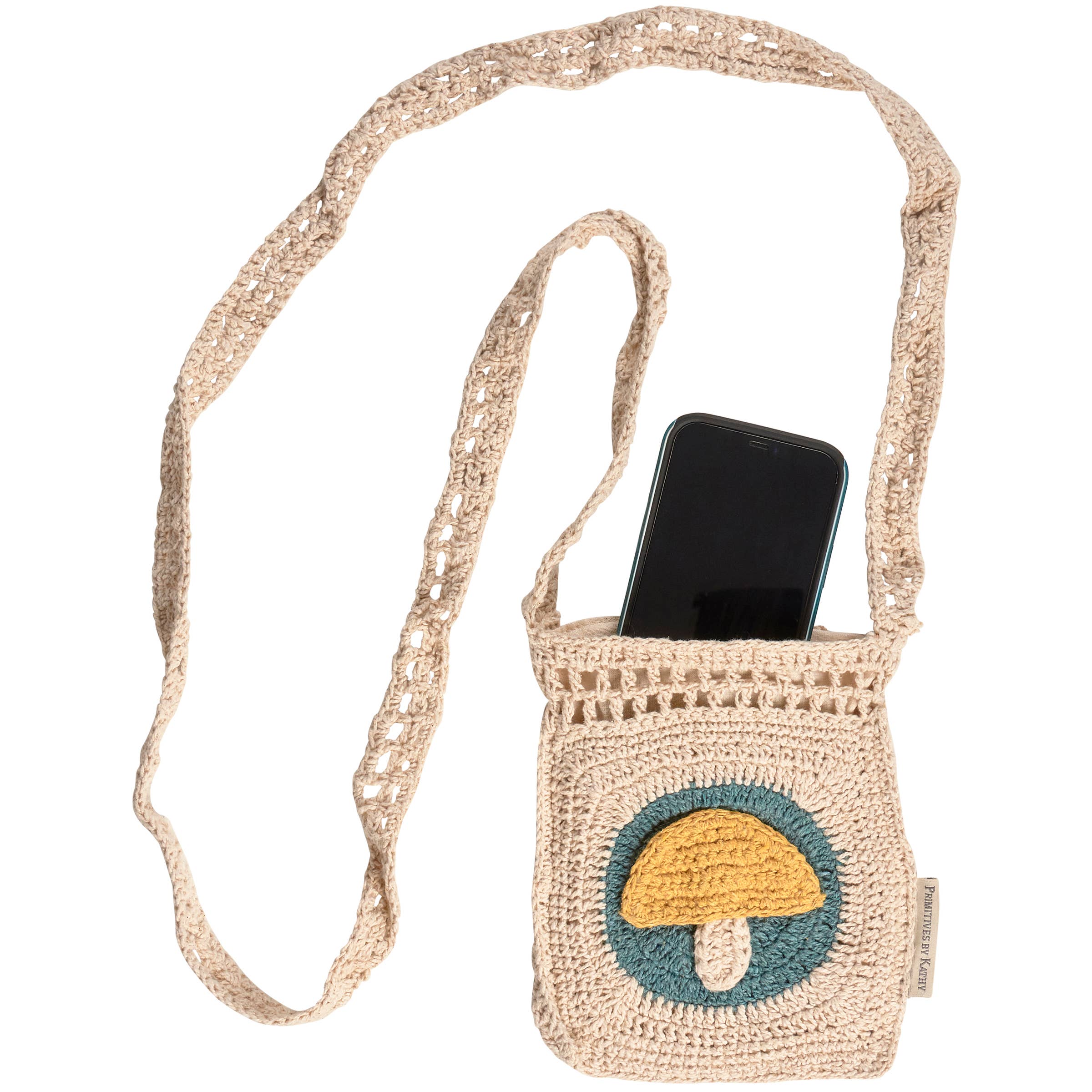 Primitives by Kathy - Wholesale Tote Bag - Unisex - Crochet Mushroom Crossbody Bag2