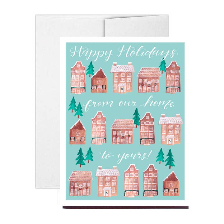 Happy Holidays Honningkager House Card for engroshandel hos Stately Made