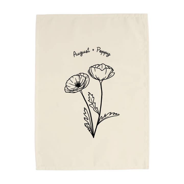 *Banner BOGO* Banner del Mes de Nacimiento de Agosto: Flor de Amapola para venta al por mayor de Hunny Prints