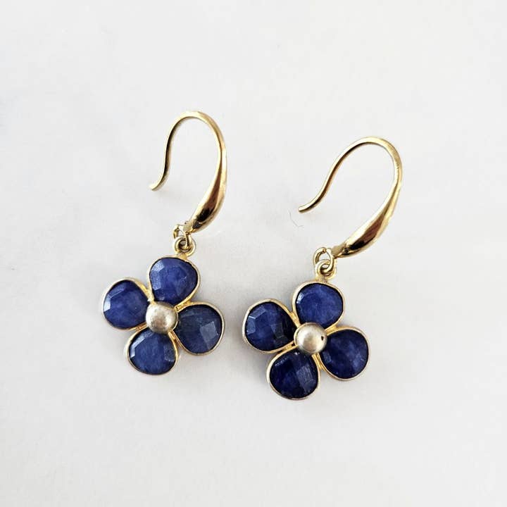 Precious Clover lapis earrings for wholesale by LITCHI