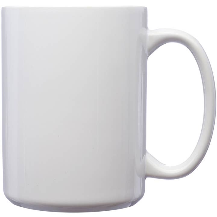 7 Star - Wholesale Shot Glass - Ceramic Coffee Mug white 15 oz Blank (Non-Sublimation)