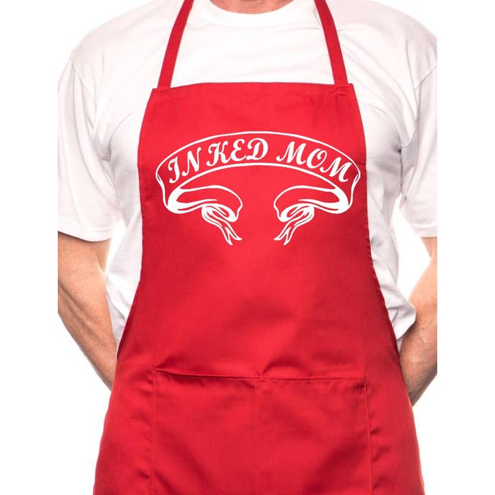 Print4U - Venta al por mayor Delantales - Delantal para adultos, tatuado, tatuador, para cocinar barbacoas, divertido y novedoso6