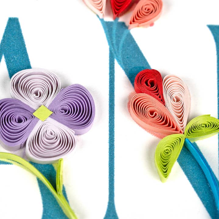 Quilling Card - Wholesale Thank You Card - Quilled Garden THANKS Greeting Card2