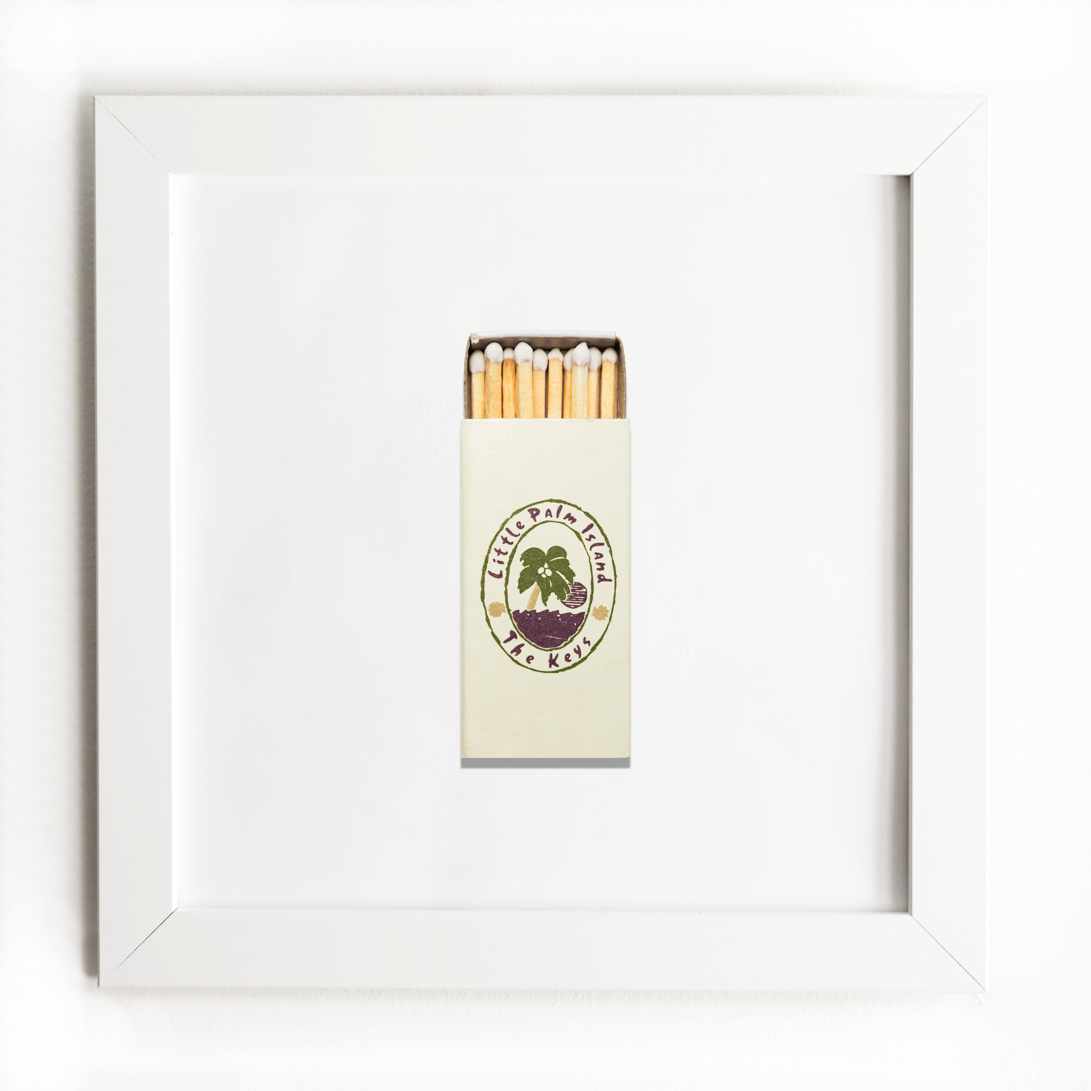 Match South - Vente Affiche d'art - Petite Île Palmier (Crème)0