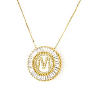 Initial Collection Necklace - Letter V - Funky Monkey Fashion Accessories