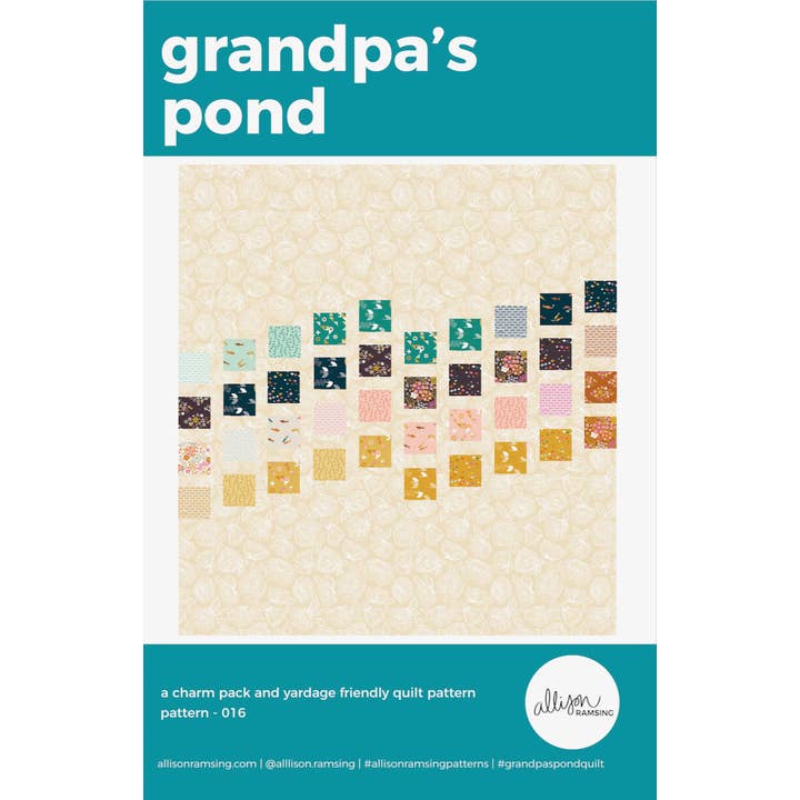 AllisonRamsing.com - Wholesale Craft supplies - Grandpa's Pond Quilt Pattern - Printed