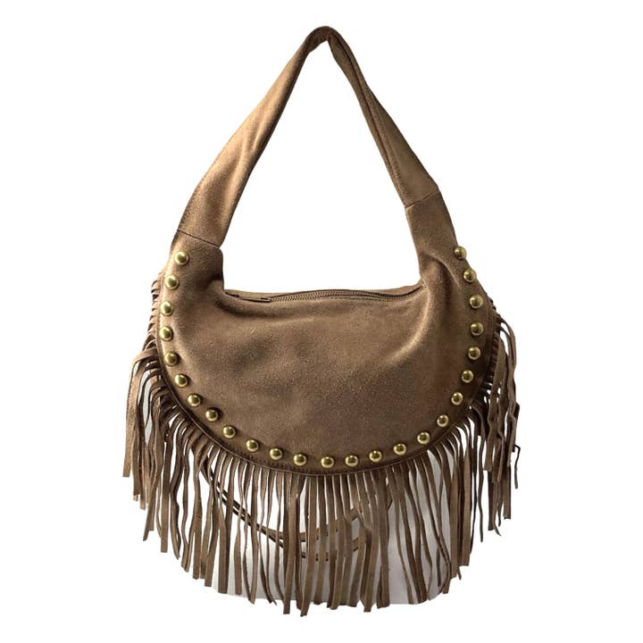 Louisa lee - Wholesale Shoulder Bag - Women's - ROCK SMALL SUEDE LEATHER SHOULDER BAG4