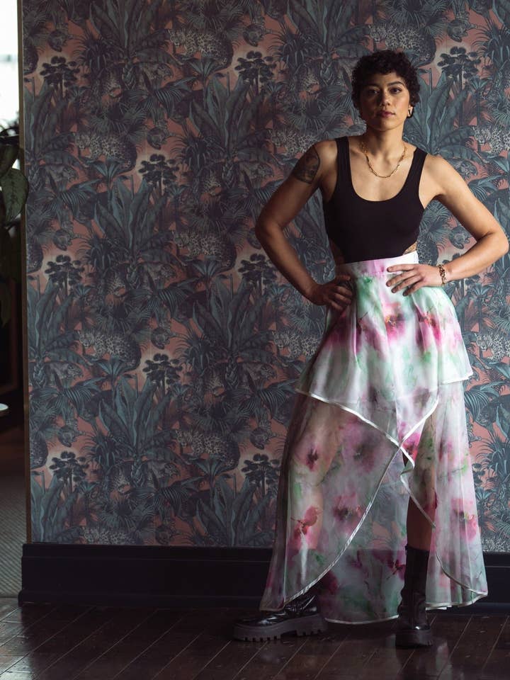 Flora Skirt and Open Back Bodysuit Set for wholesale by Parrti