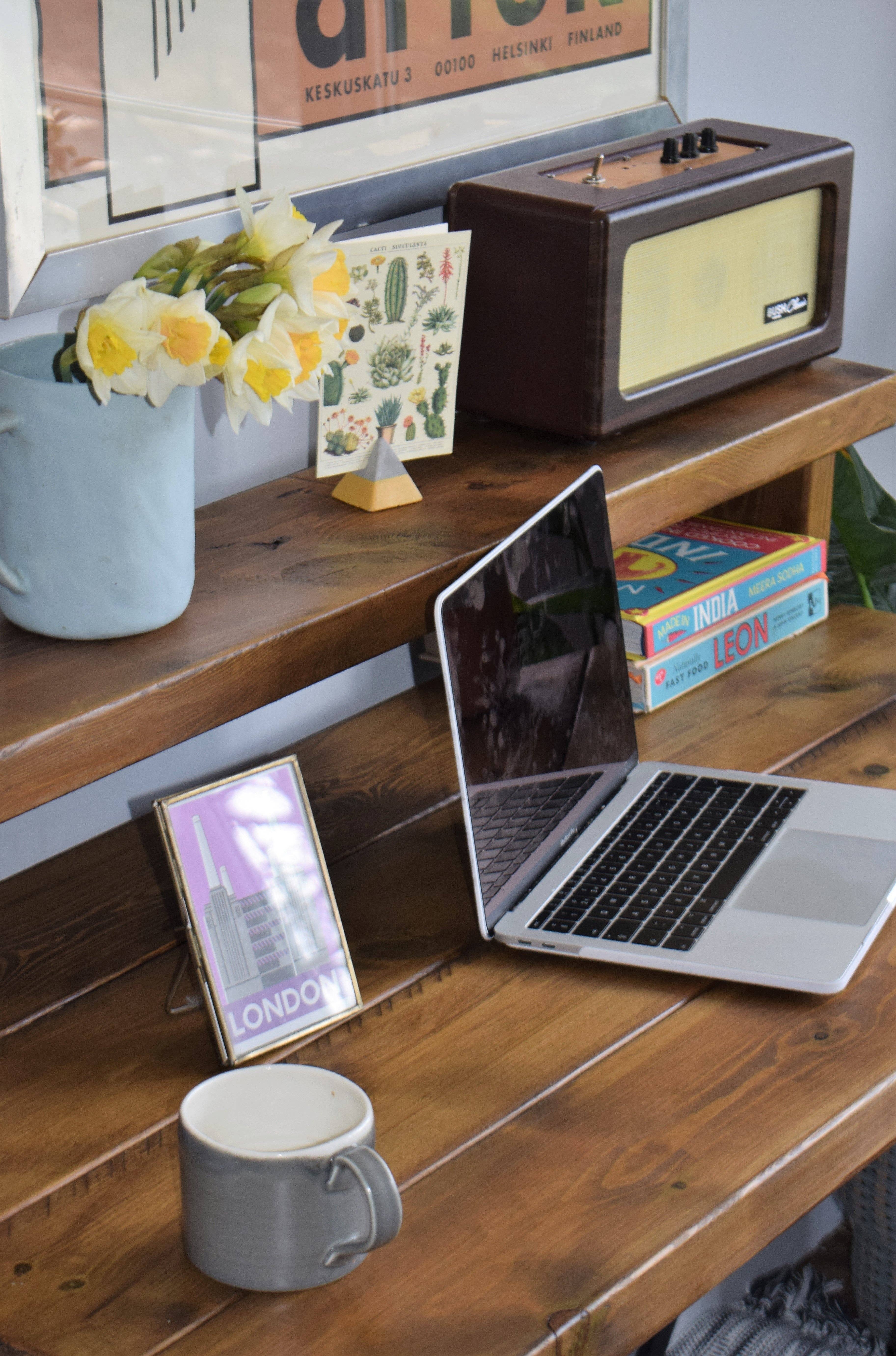 REMOVED BRAND – wholesale Desk set – Industrial Reclaimed Pine Desks with Black Steel Legs - Mid-Century Modern Home Office Furniture  Riser Deep Shelf6