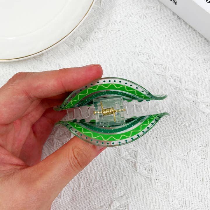 mildstyles - Wholesale Hair Clip - Women's - Clover Rainbow St. Patrick's Day Half Circle Haire Clips1