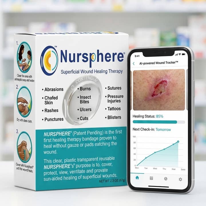 Nursphere Original Dome Bandages - Wholesale Bandaids/Bandages - Nursphere® Original Clear Dome Bandages™/Wound Tracker™ App1