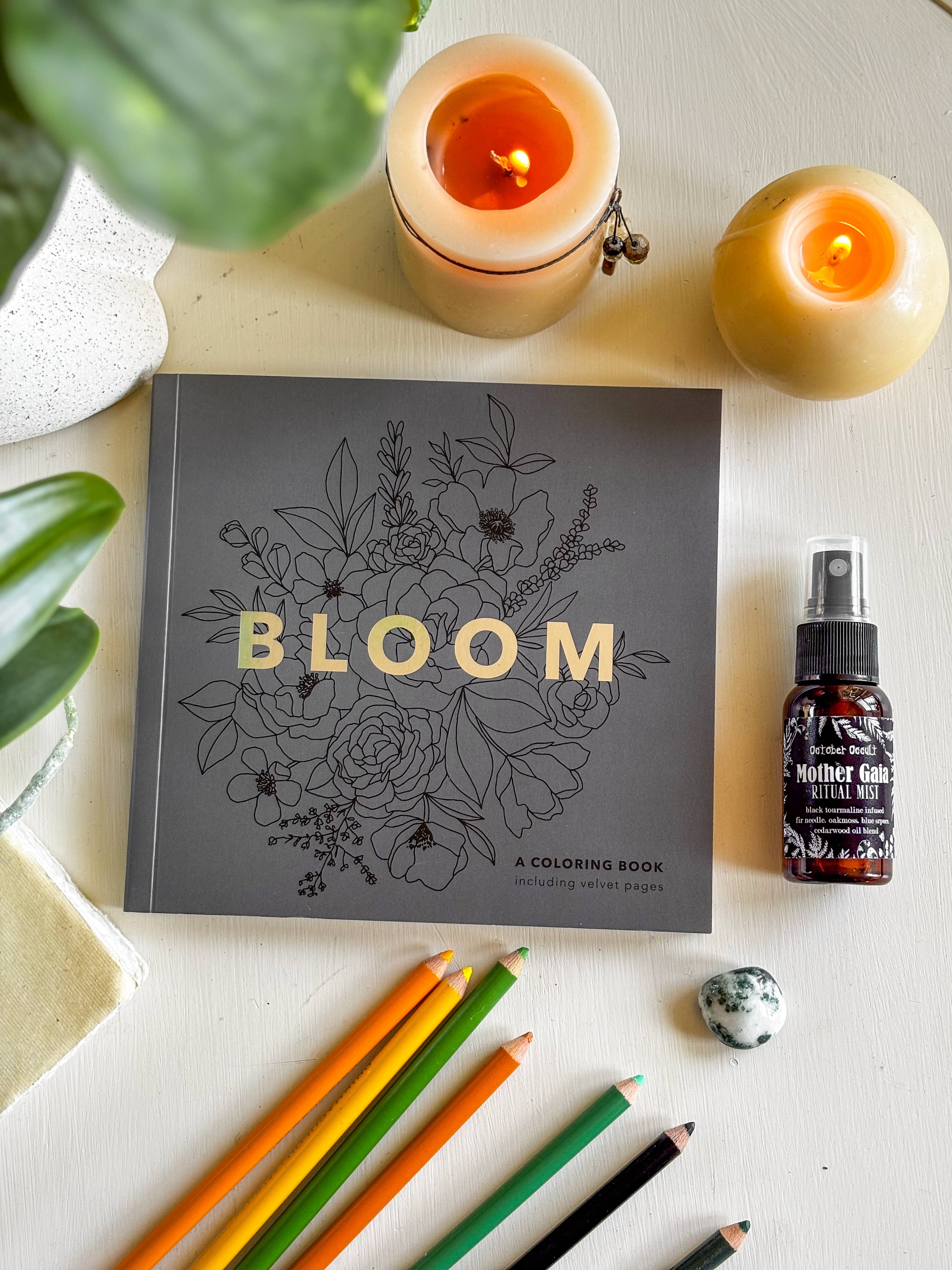 Goddess Provisions - Wholesale Colouring and activity book – adult - 30 page Bloom Mini Floral Adult Coloring Book1