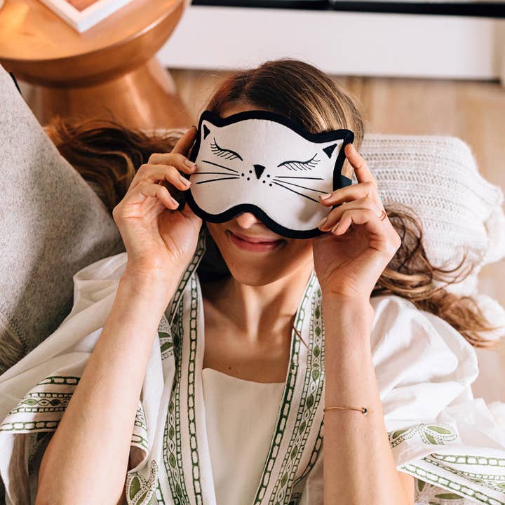 Ten Thousand Villages - Wholesale Sleep/Eye Mask - Cat Nap Velvet Sleep Mask