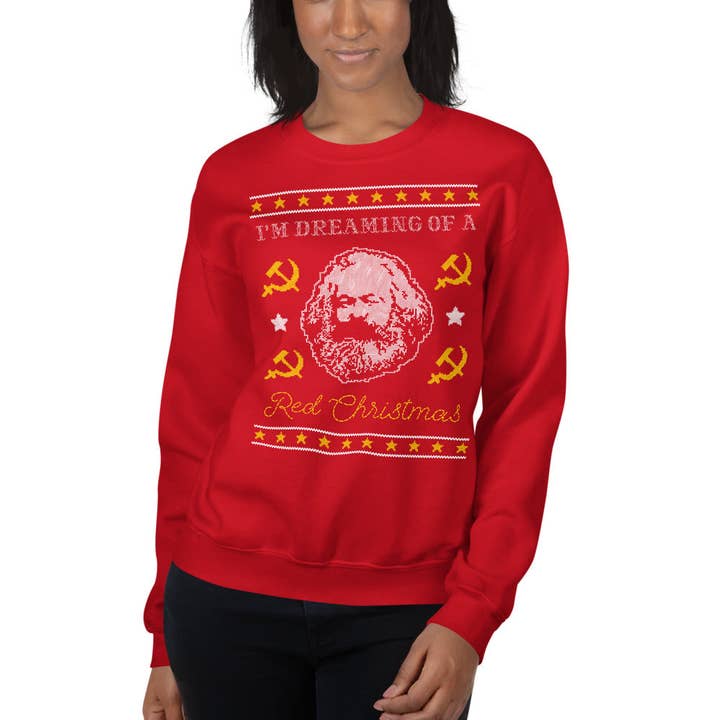 Marx : Je rêve d'un Noël rouge - Sweatshirt pour la vente par The Philosopher's Shirt