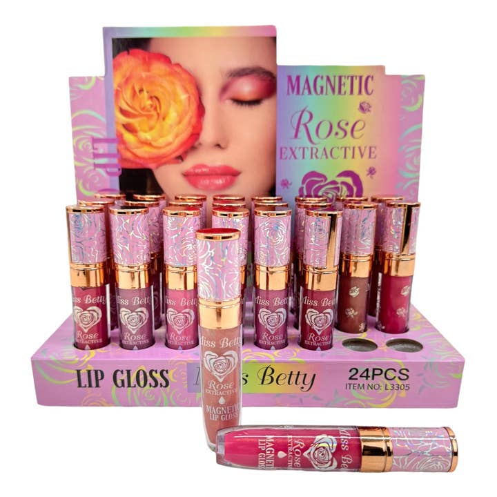 ASSORTED MISS BETTY ROSE EXTRACTIVE LIP GLOSS 3305 (24PC) for wholesale on Faire