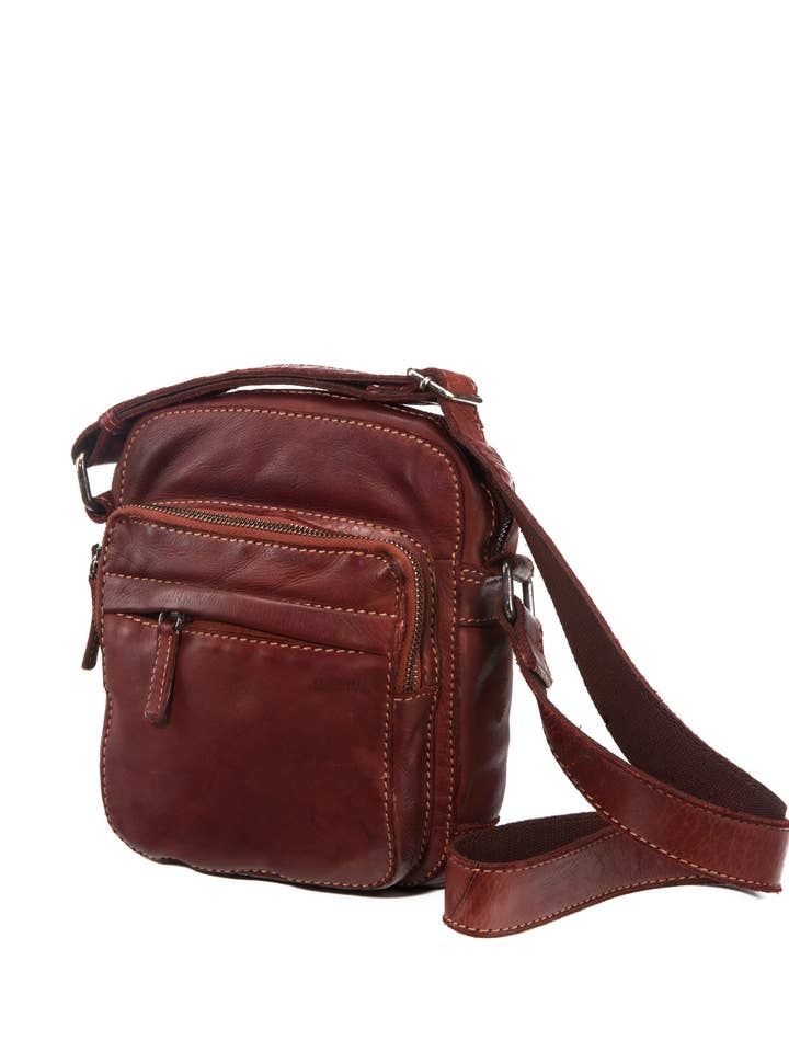 Sac à bandoulière Stamp pour homme en cuir Lebanon pour la vente par Stamp