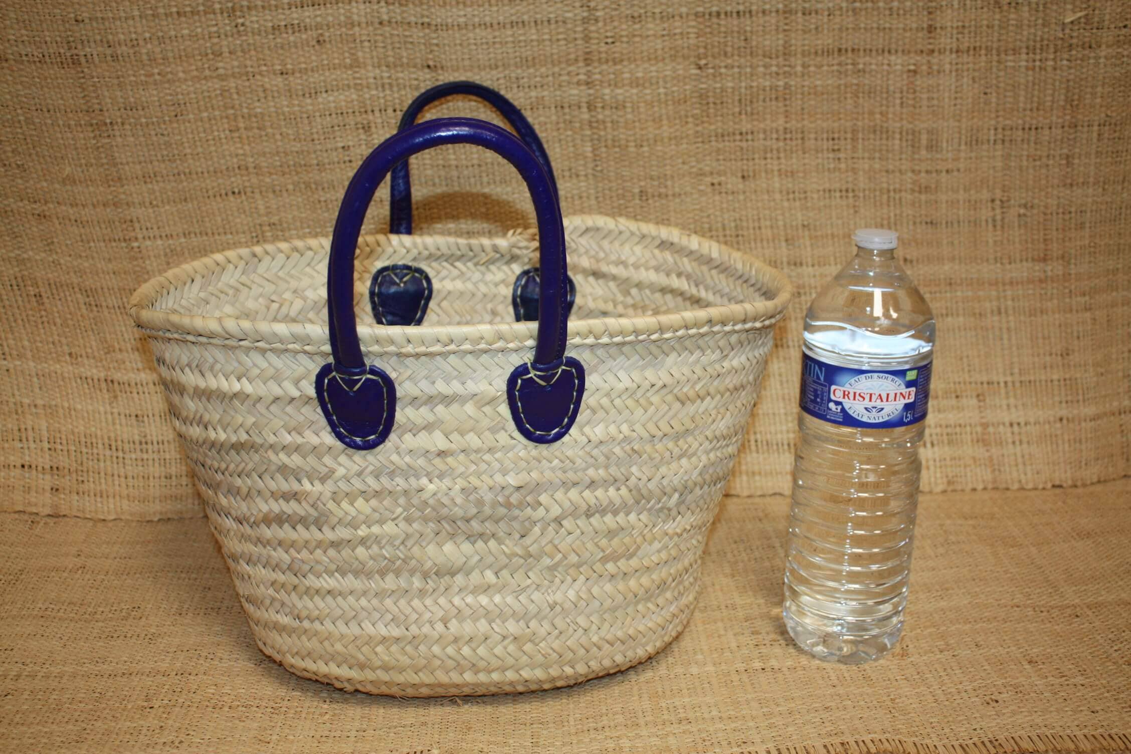 Boutique Huléti - Wholesale Beach Bag - Rattan Shopping Basket | Straw Beach Bag | Wicker Market Tote - Round Leather Handles: Several Colors Available3