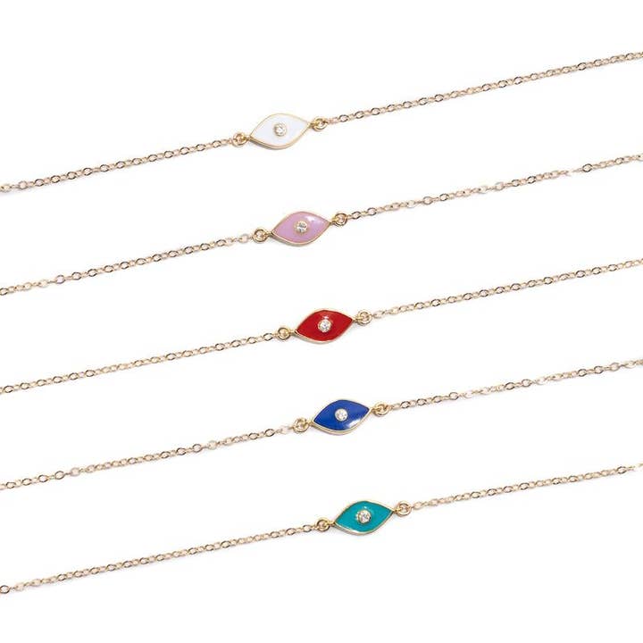 Pulseira Olho Maligno - Ouro por atacado de Danae