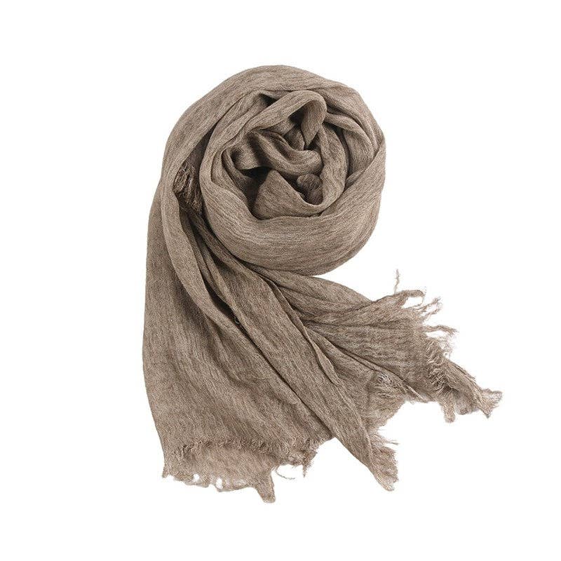 MoodGold - Wholesale Scarf - Women's - Solid Color Wrinkle Texture Headscarf3