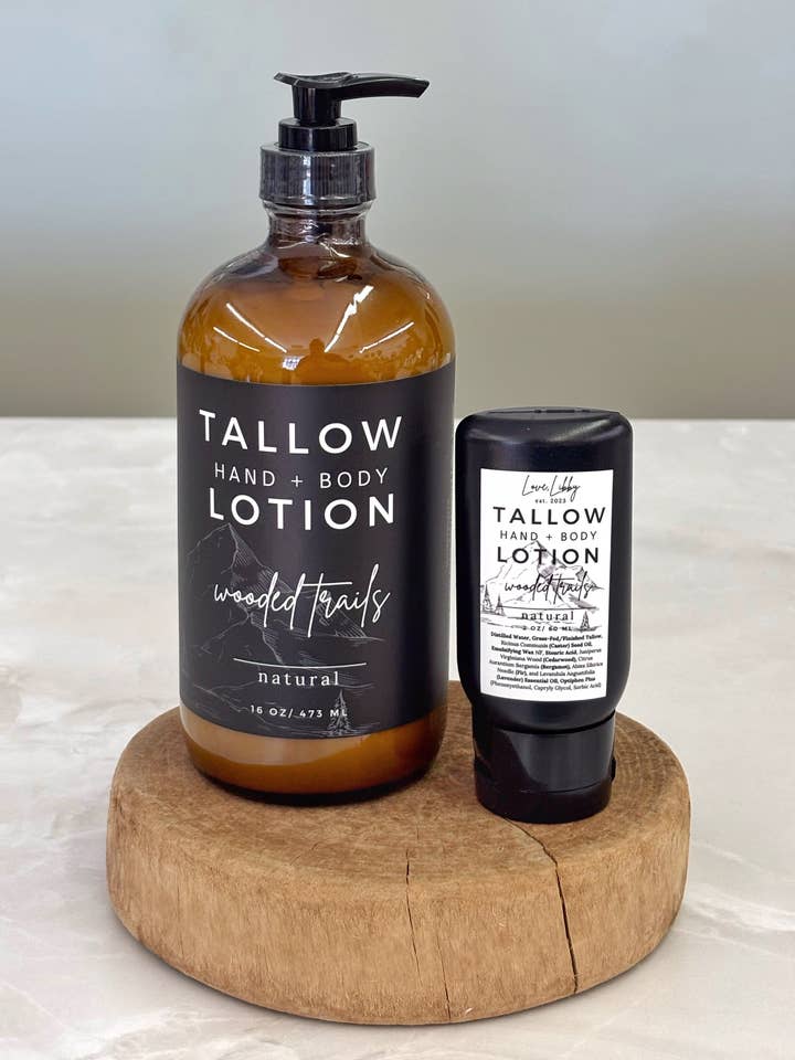 Wooded Trails Tallow Lotion for wholesale by Love Libby LLC