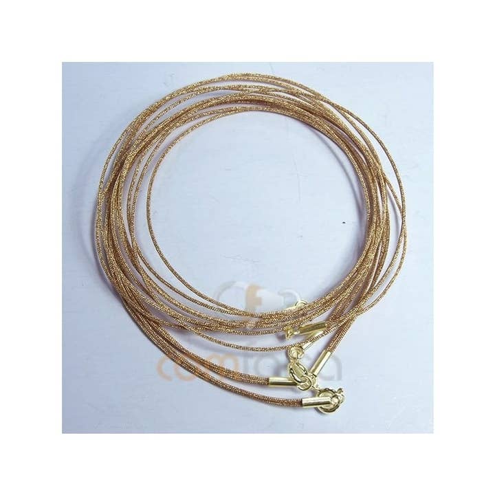 Collier ras-du-cou en soie japonaise dorée 40 cm pour la vente par COM FORSA SL