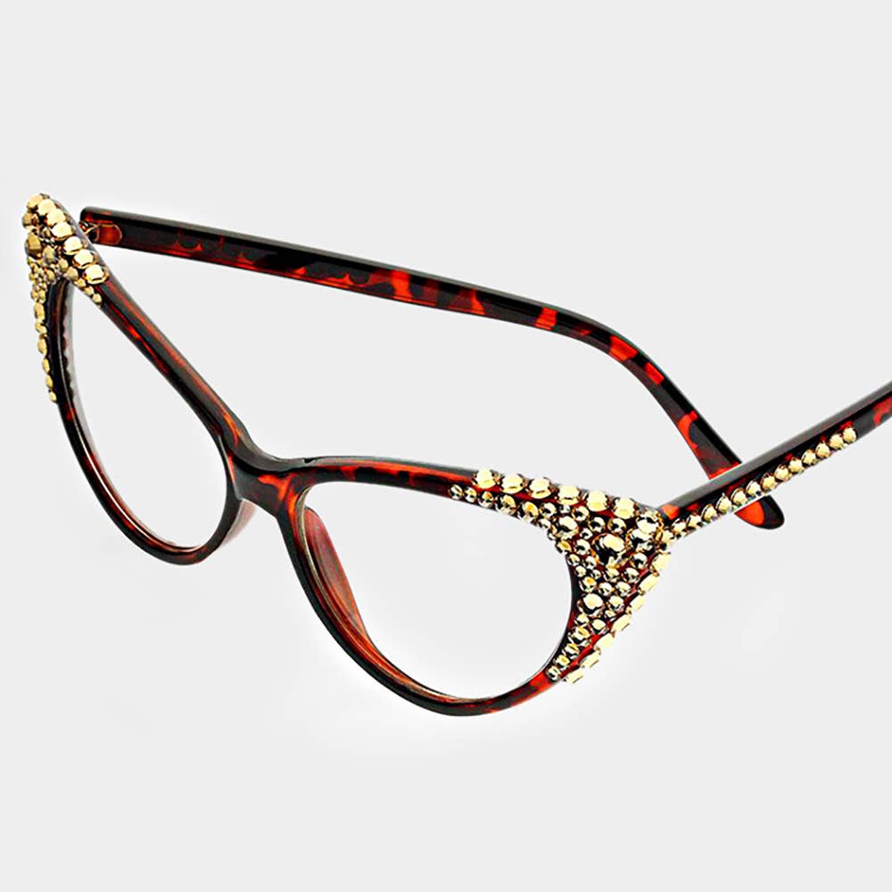 Sensibling Corp. - Wholesale Sunglasses - Women's - Bubbly Austrian Crystal Cat Eye Optical Glasses18