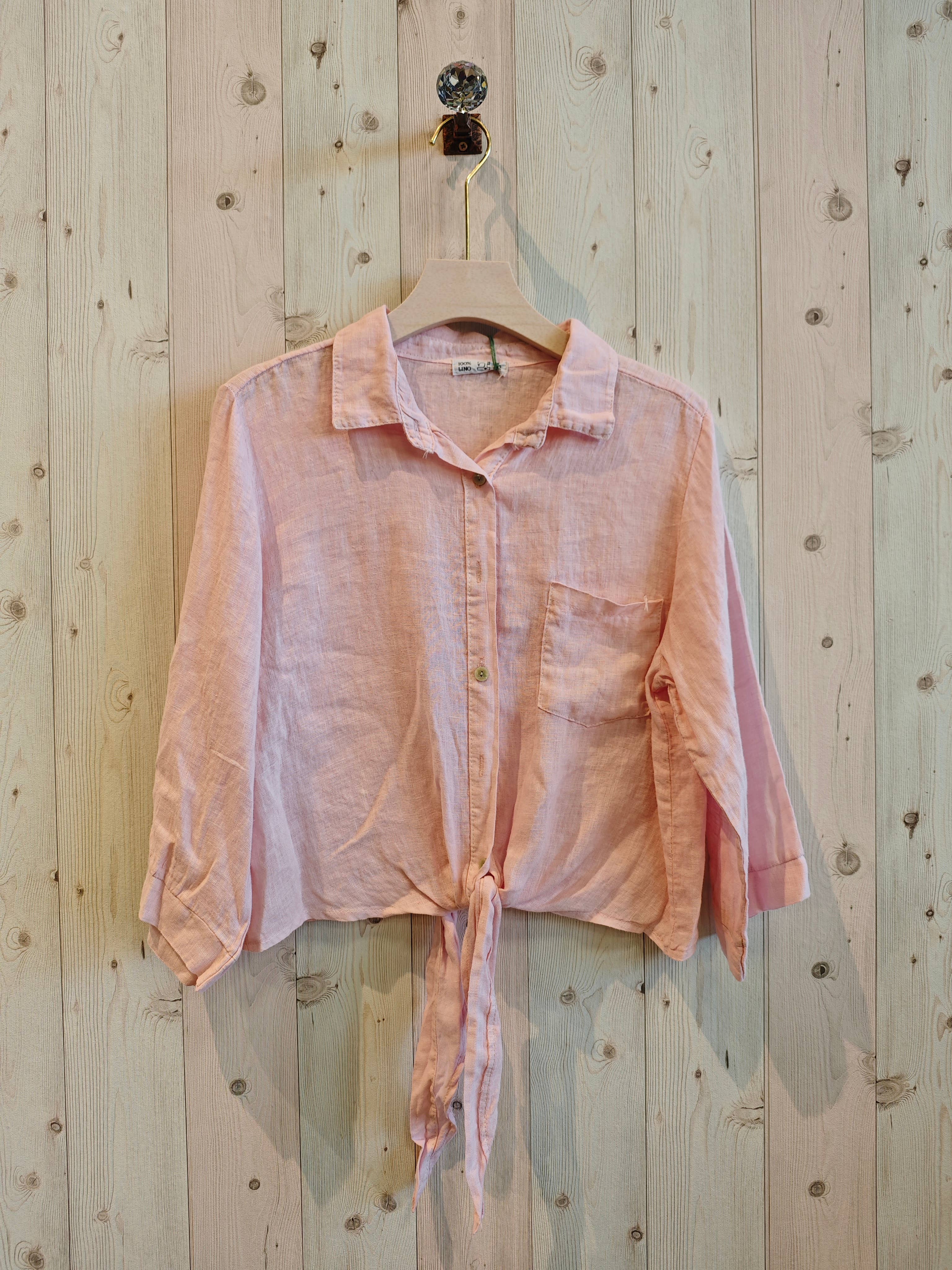 Linen & More - Wholesale Button Down Shirt - Women's - REF 89166 100% LINEN TIE SHIRT17