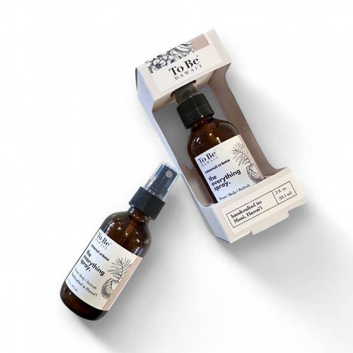 the everything spray coconut crème. for wholesale by To Be Hawaii