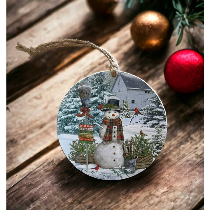 DNS Designs - Wholesale Ornament - Snowman Let It Snow Ornament