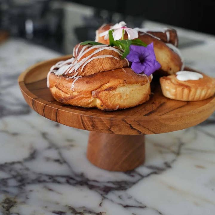 Bazar Bizar Living – wholesale Tårtfat – Teak Root Cake maträtt - M2