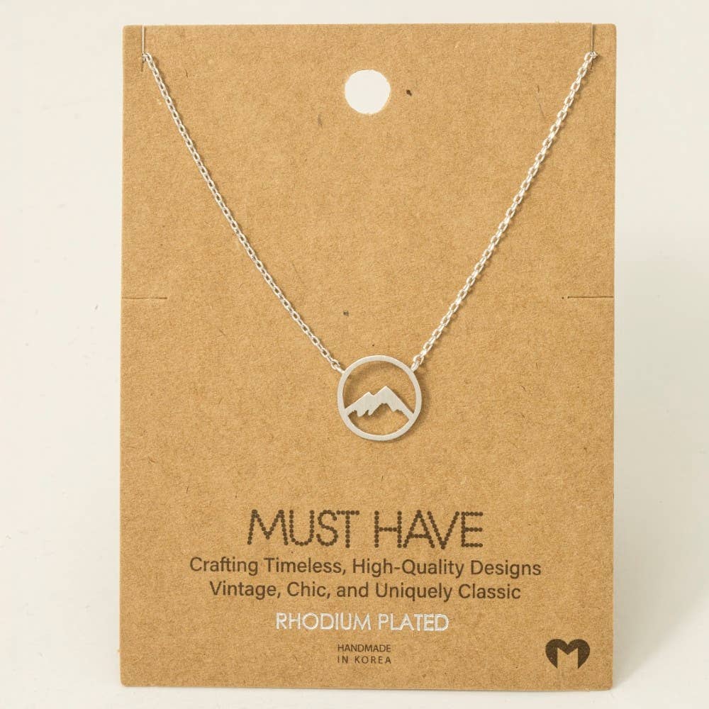 Fame Accessories – Großhandel Kette mit Anhänger/Charm – Mountain Range Anhänger Halskette4