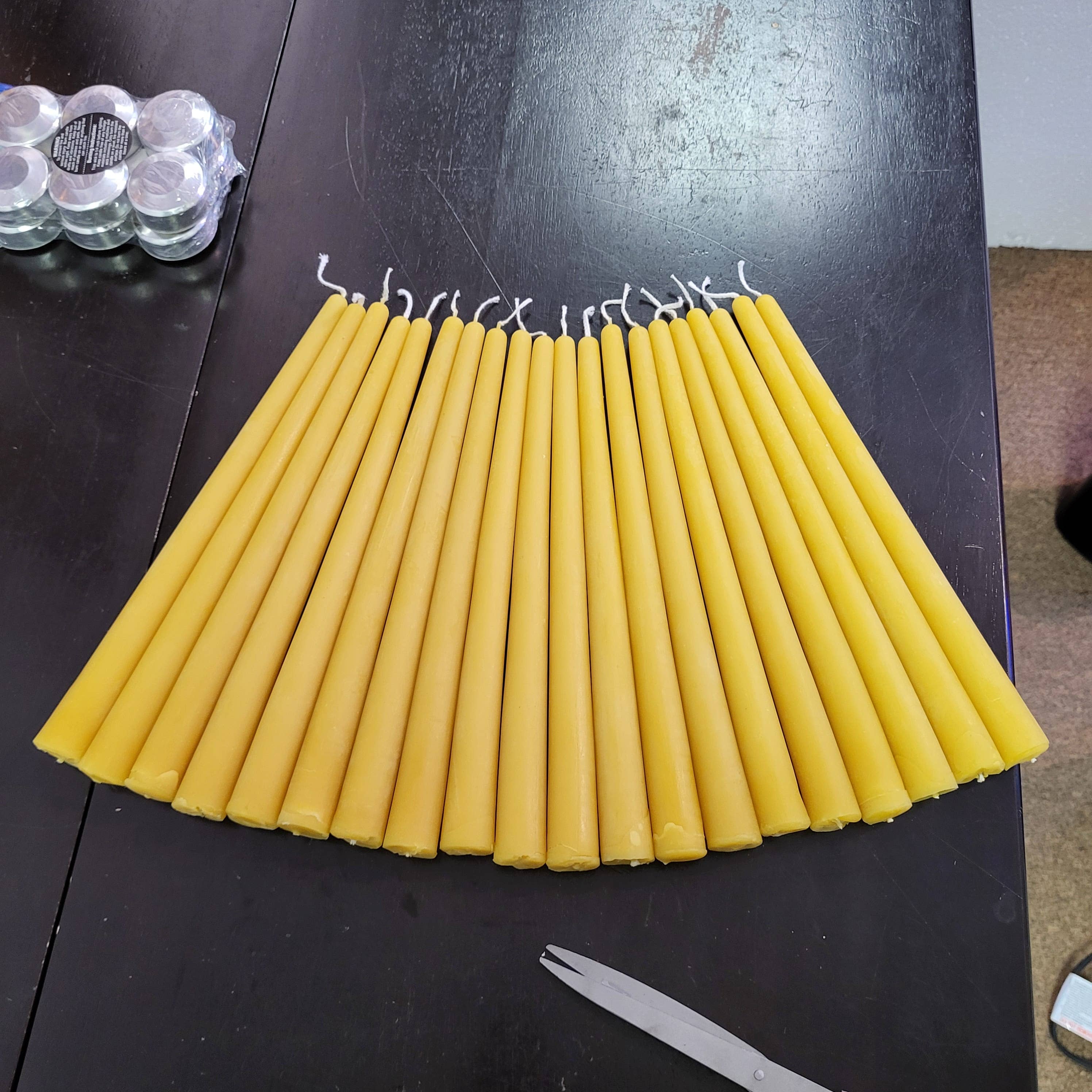 Different Branches - Wholesale Tapered Candle/Candlestick - Handmade 2 pack of 9 in pure beeswax candle taper sticks3