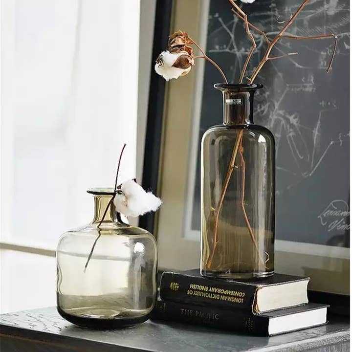 Noah Decoration – wholesale Vas – Grå/brun glasvas