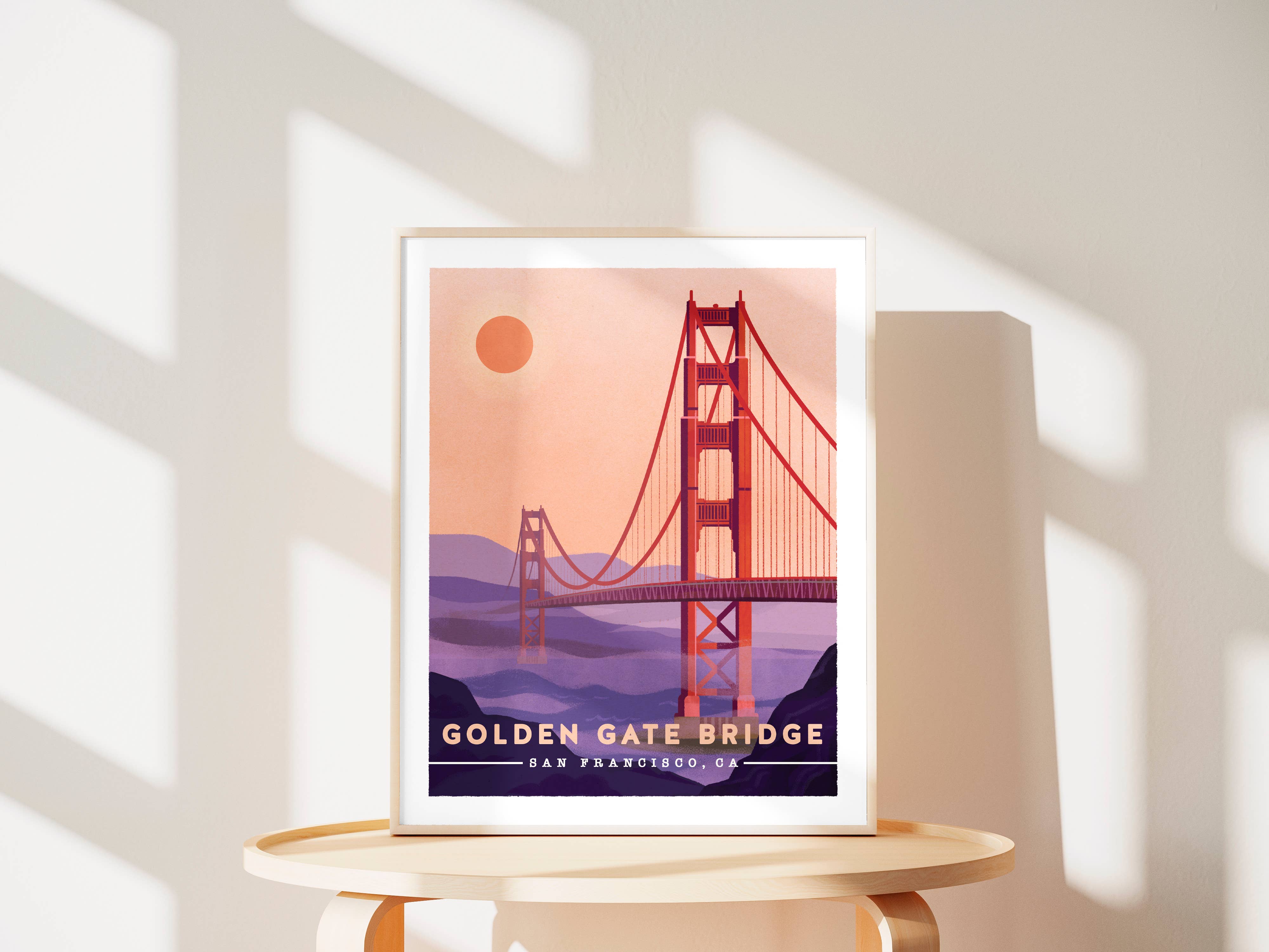 Katie Melrose Made - Wholesale Art Print - Golden Gate Bridge Travel Print 1