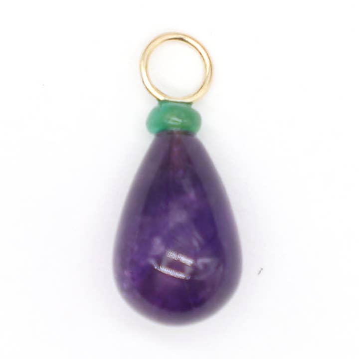 Amethyst and Opal Gemstone Charm for wholesale by The Necklace Studio
