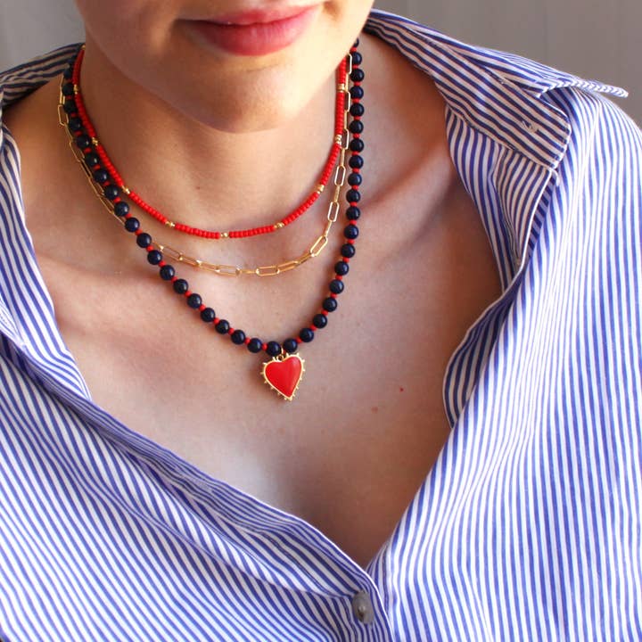 The Silver Wren - Wholesale Beaded/Pearl Necklace - Love Letter Beaded Necklace1