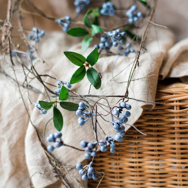 Artificial Wild Blueberry Hanging Vine 43" Long for wholesale by Rustic Reach